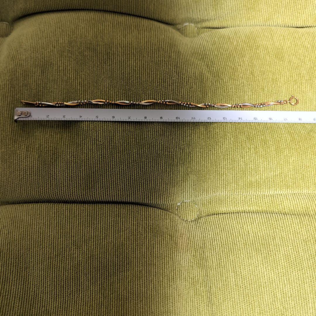 ⭐️本日SALE⭐️未着用★K18 Pt850 ツイストデザインブレスレット4g