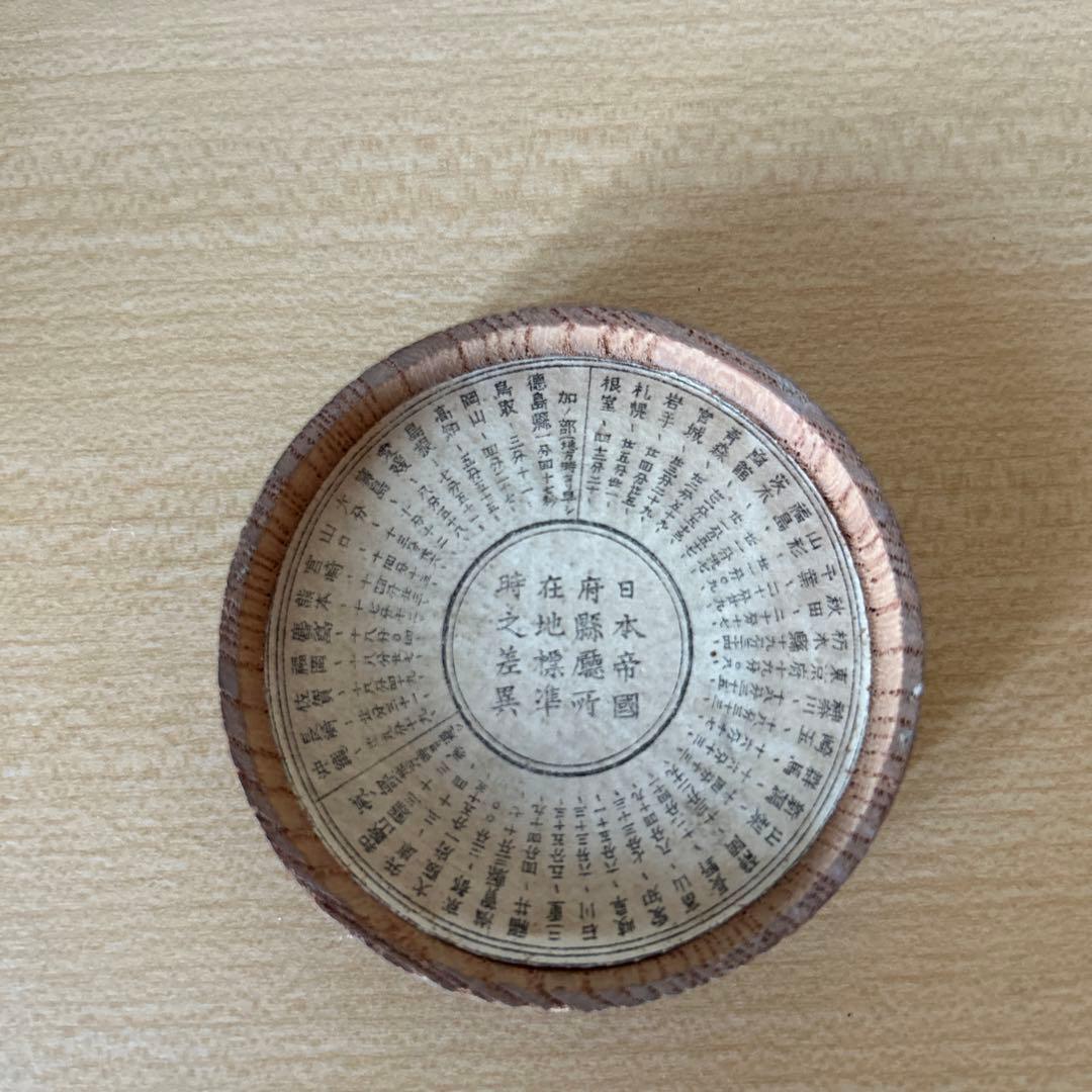 明治大正時代　携帯日時計　方位磁石　骨董品　アンティーク　ヴィンテージ　当時物