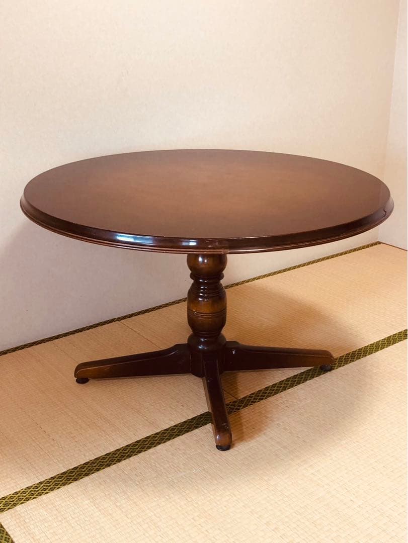 ao【希少】飛騨産業 キツツキマークの大型丸テーブル