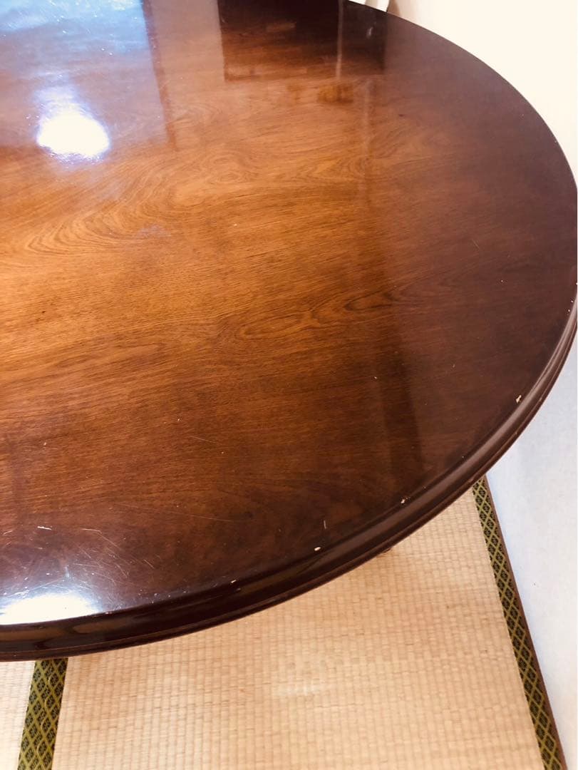 ao【希少】飛騨産業 キツツキマークの大型丸テーブル