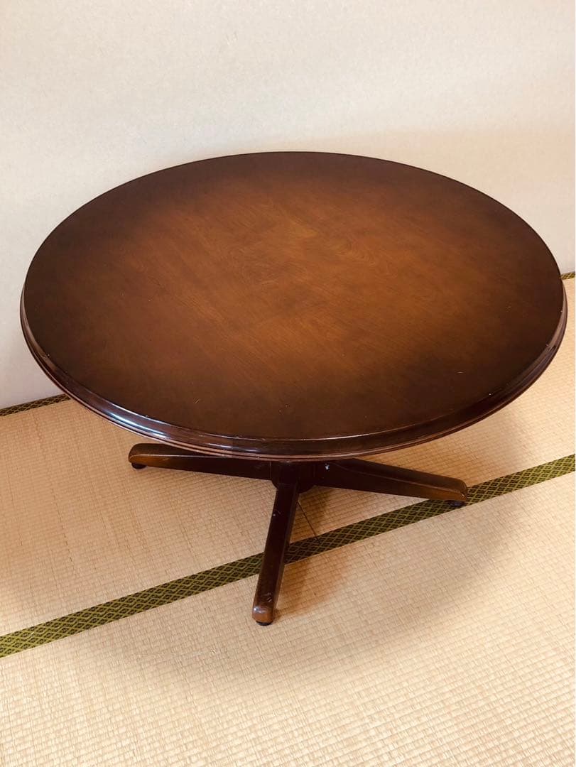 ao【希少】飛騨産業 キツツキマークの大型丸テーブル