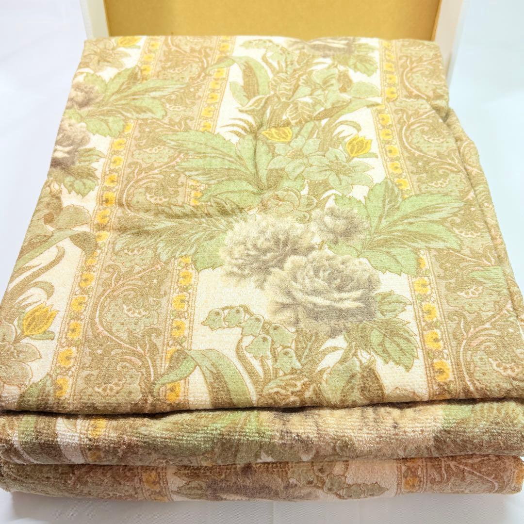 ETRO エトロ　花柄ペイズリー柄　タオルケット　希少デザイン