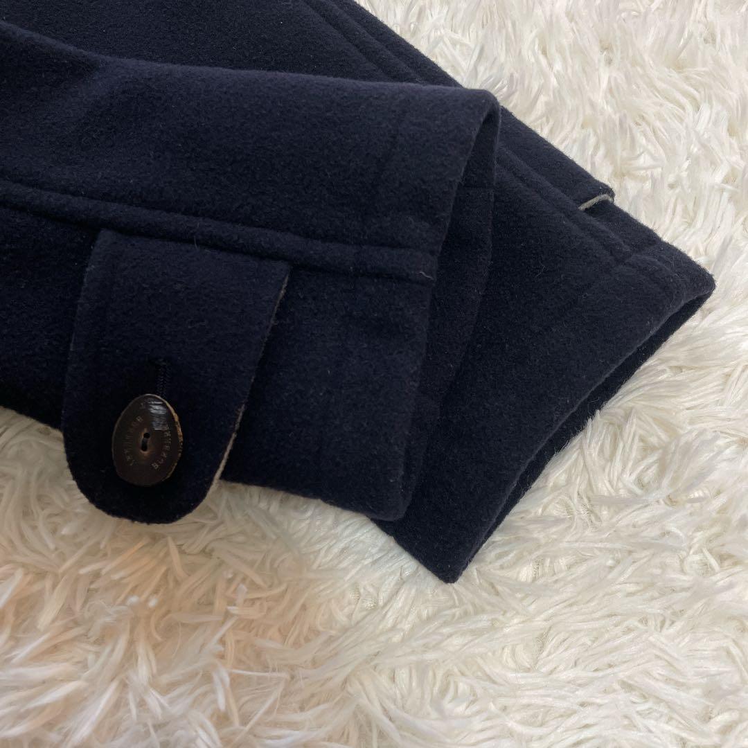 バーバリーロンドン ダッフルコート ネイビー ノバチェック XS相当　140cm