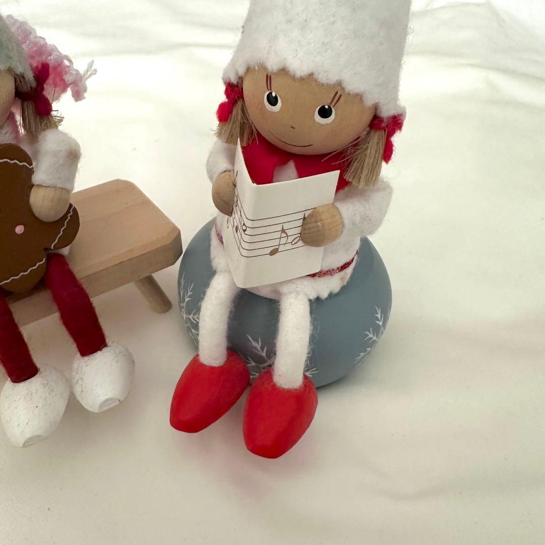 ノルディカニッセ　クッキー&楽譜　木のチェア&雪の結晶チェア