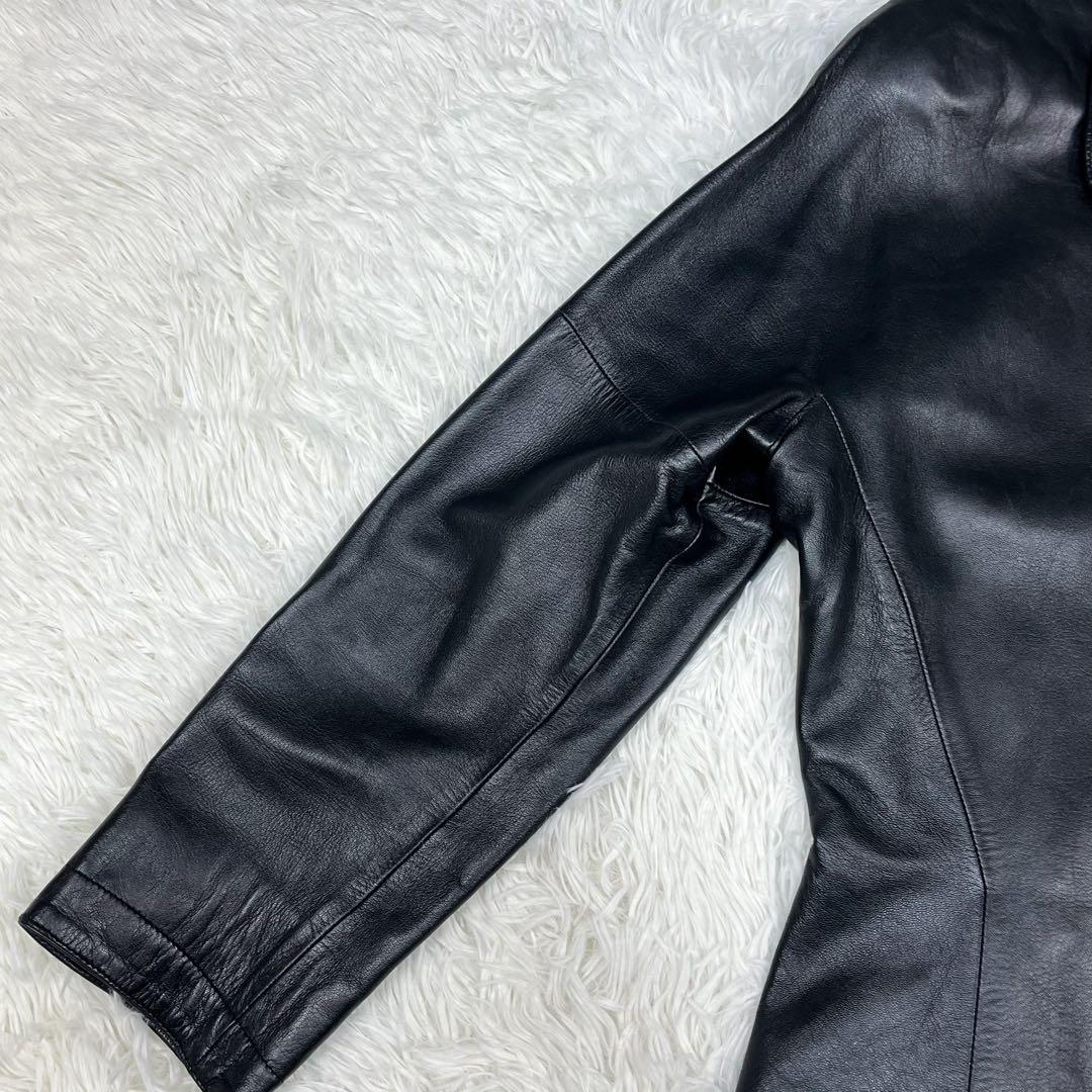 美品 超希少 ロエベ レザージャケット ナポレオンジャケット アナグラム金ボタン