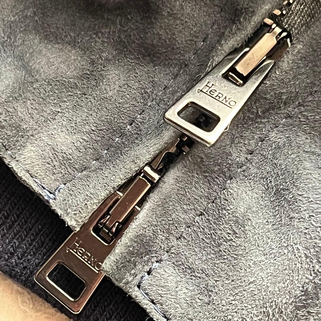 HERNO ヘルノ ゴートスエード ジップアップ ブルゾン ジャケット