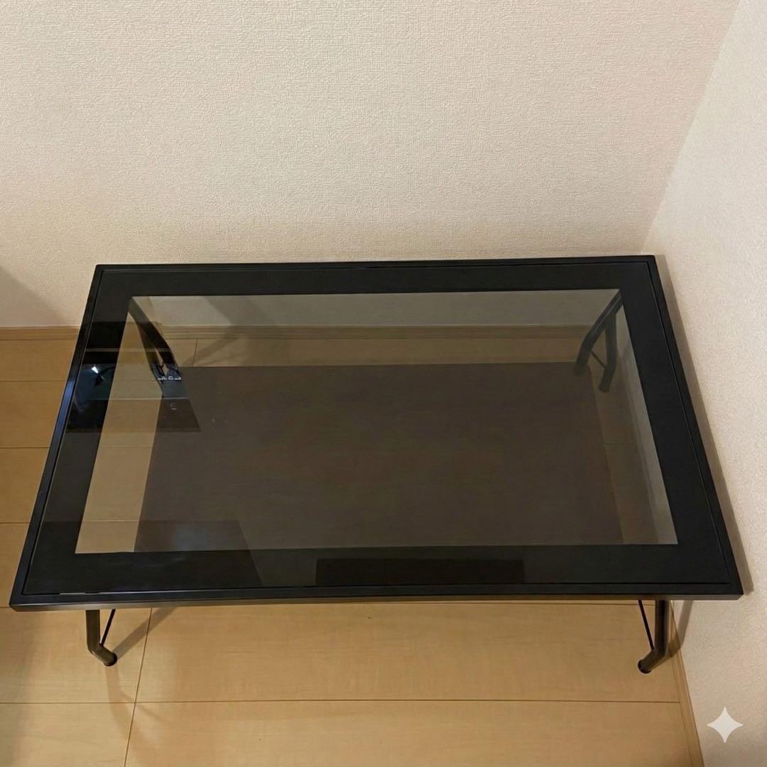 ガラス板ローテーブル