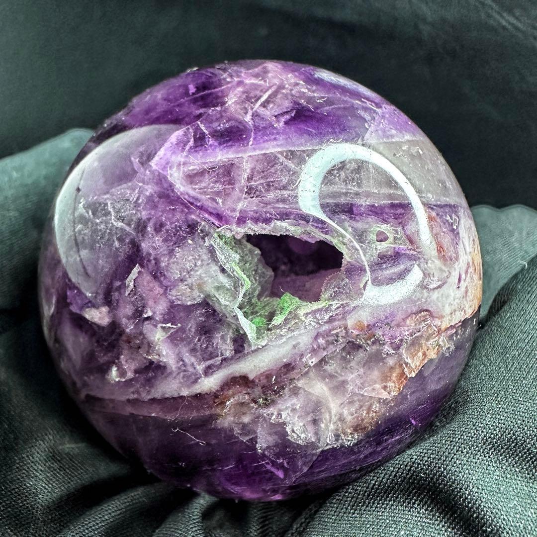 爆レア❗️レインボー☆フローライト 丸玉☆癒しパワーパワーストーン天然石A1153