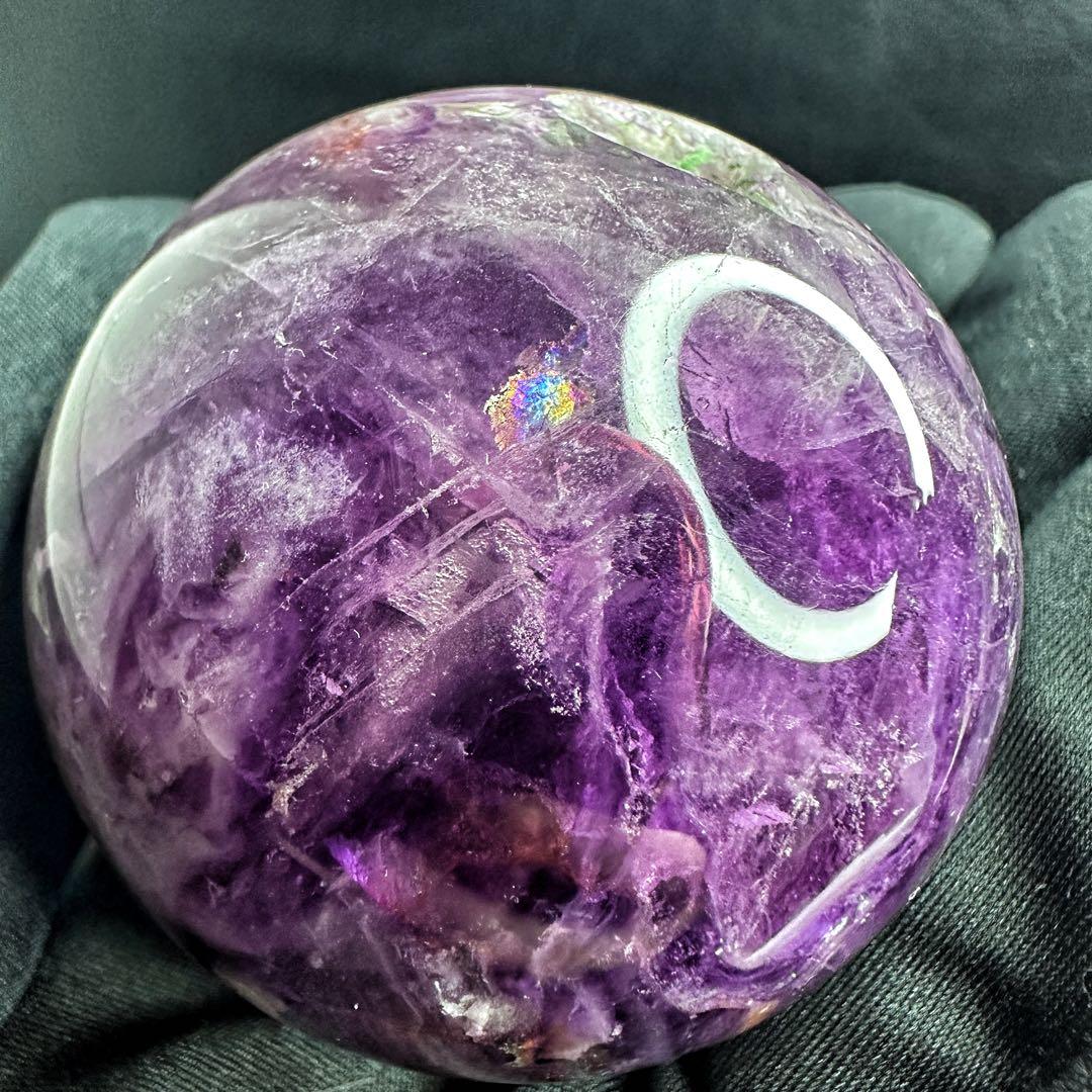 爆レア❗️レインボー☆フローライト 丸玉☆癒しパワーパワーストーン天然石A1153