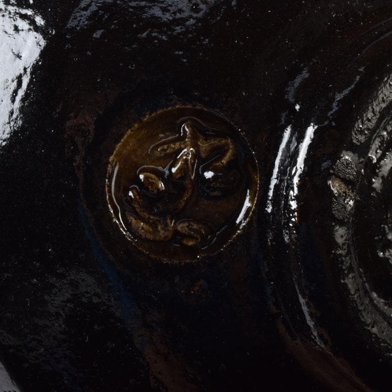 茶道具　佐々木松楽作　黒楽茶碗　赤楽茶碗　一双　共箱　V　7536