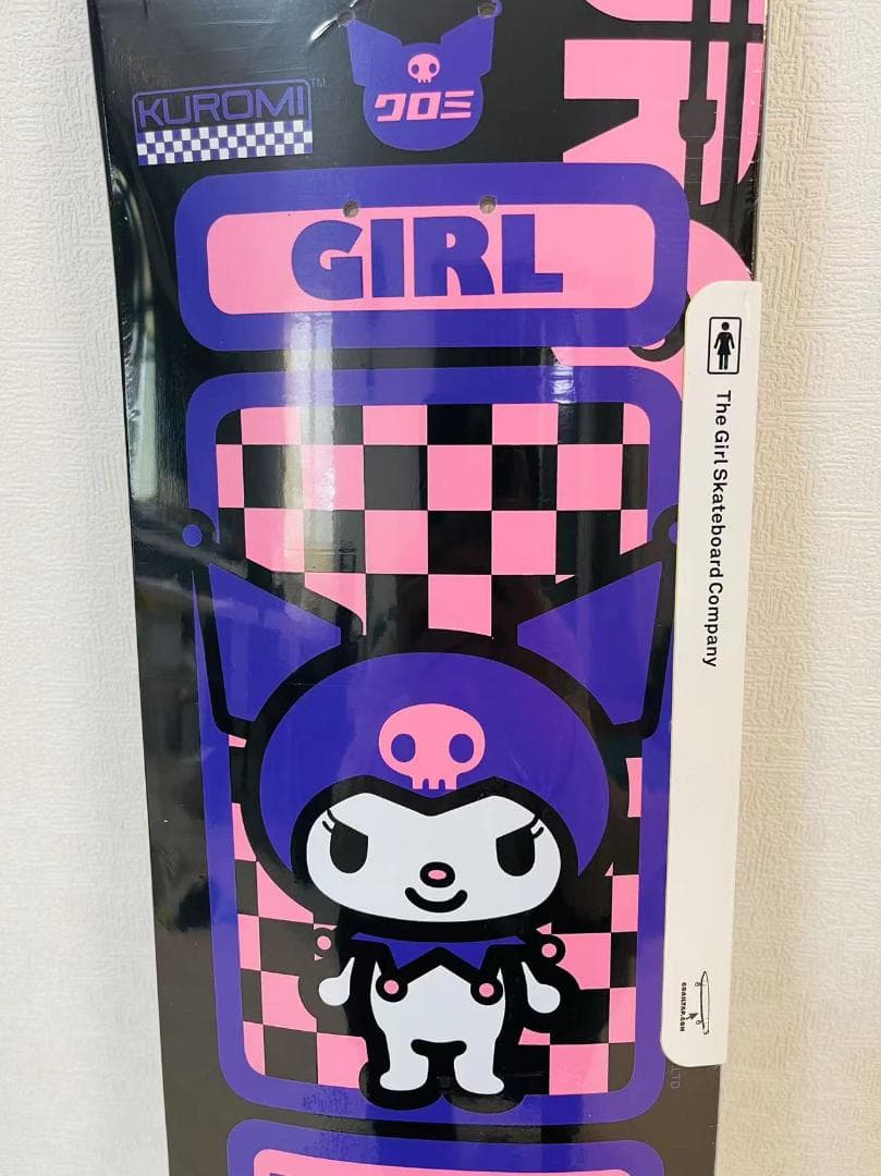 台湾製無地黒デッキテープ付き ガール　Girl 8.0デッキ　クロミ