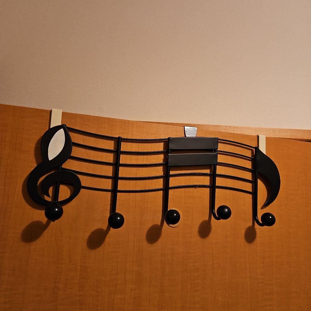 音符デザインの壁掛けフック