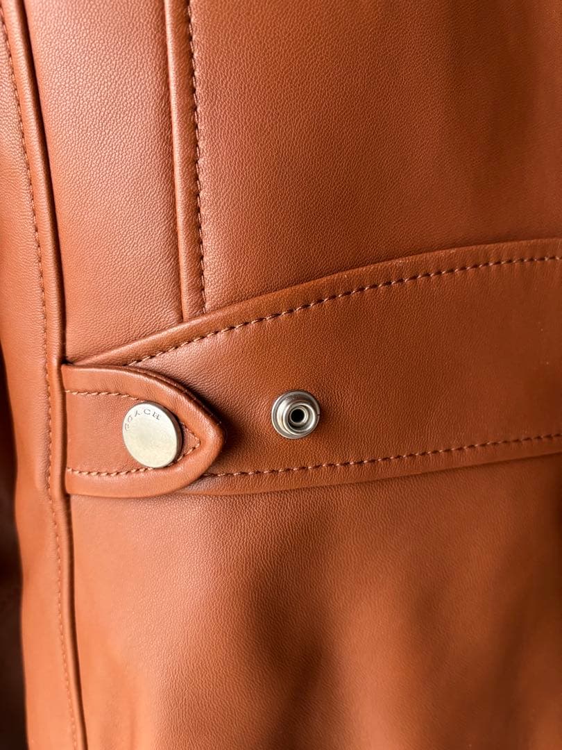 コーチ　COACH レザージャケット　ライダースジャケット　キャメル