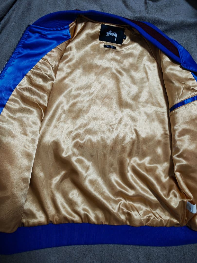 STUSSY Japan 虎 日本限定 スカジャン vintage サテン 青