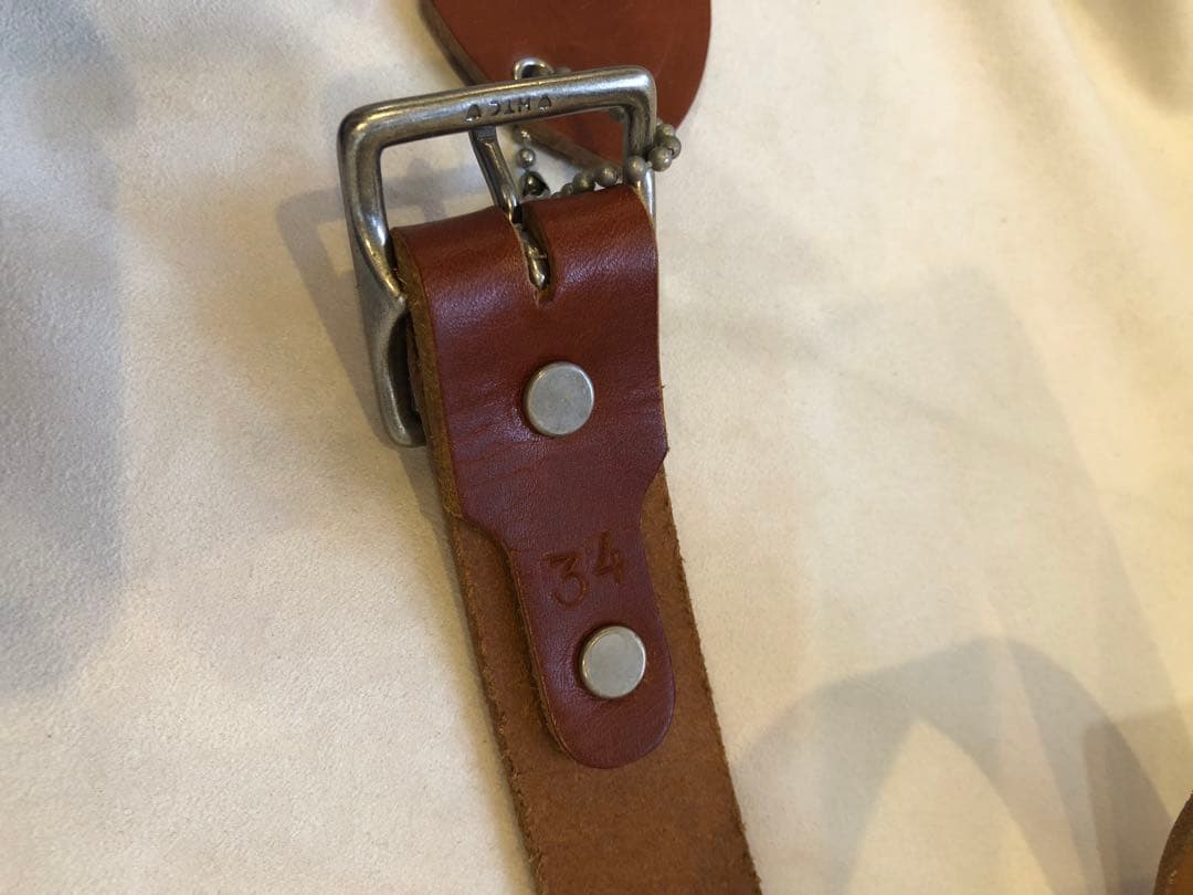 HTC Belt #25th Plain 1.25 LT.BROWN 34インチ