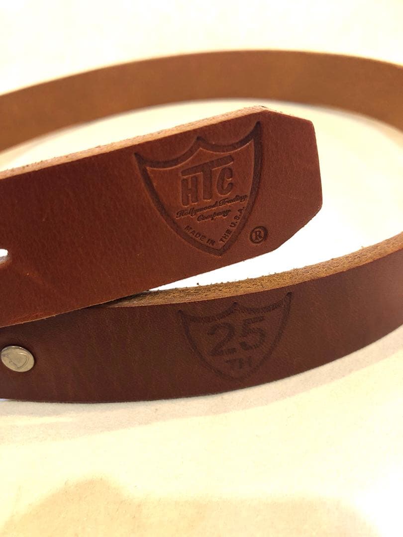 HTC Belt #25th Plain 1.25 LT.BROWN 34インチ