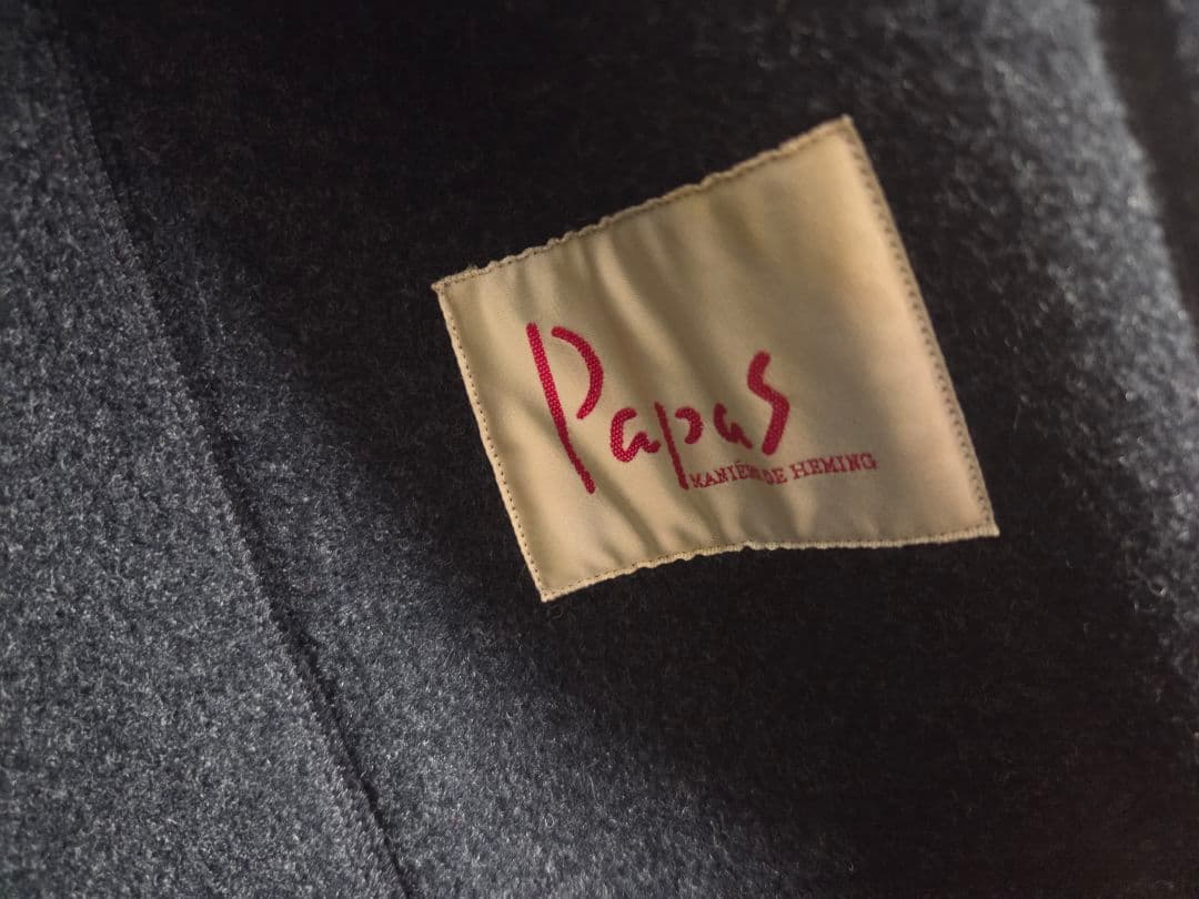 papas パパス ウールハーフコートダブルフェイス D0404FJM54　M