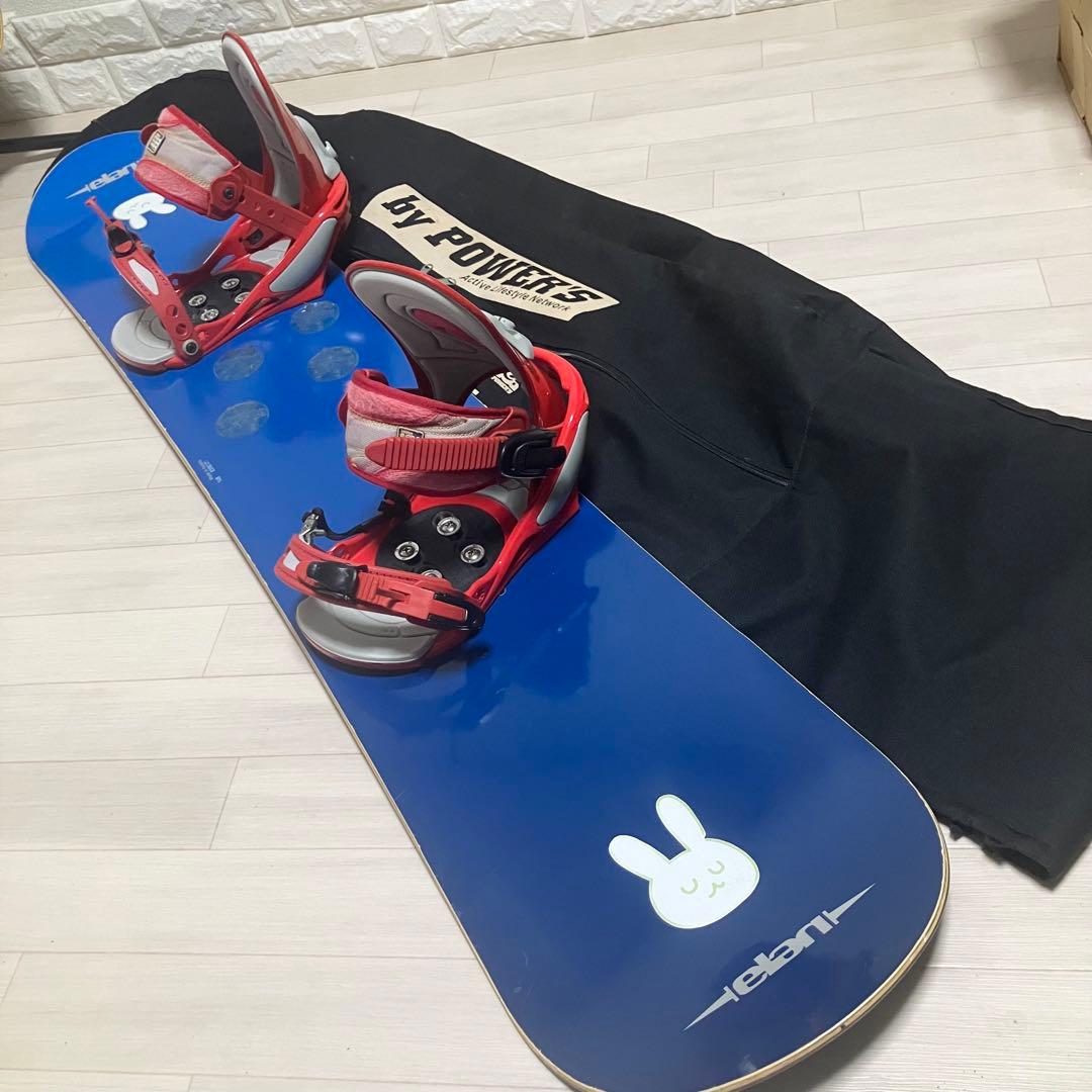 ケース付/elan エランスノーボードセット148cm FLUXバインM/L