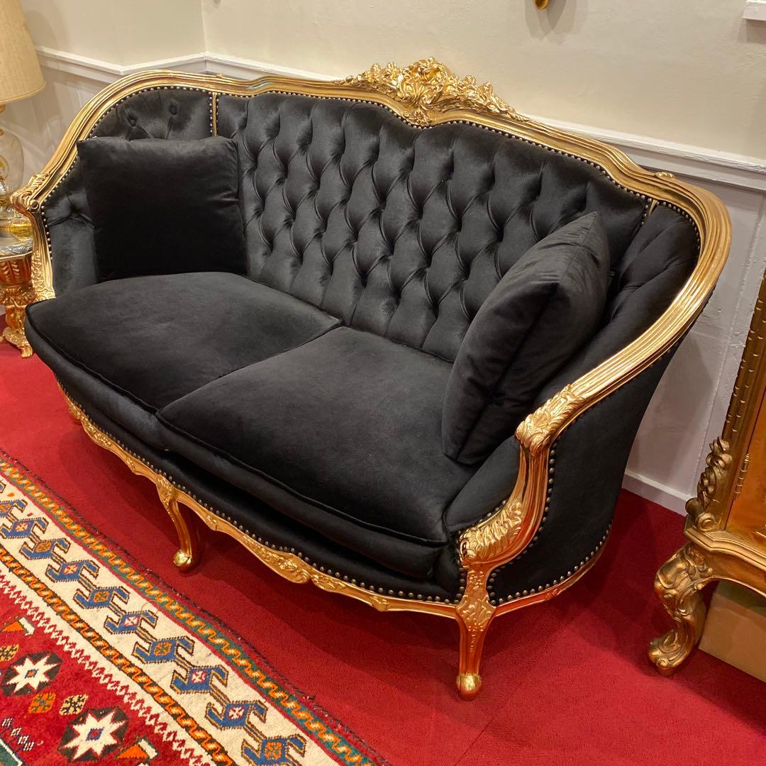 Sherryさま専用　 バロックスタイル ロココ調　猫脚　ゴールド ラブソファ