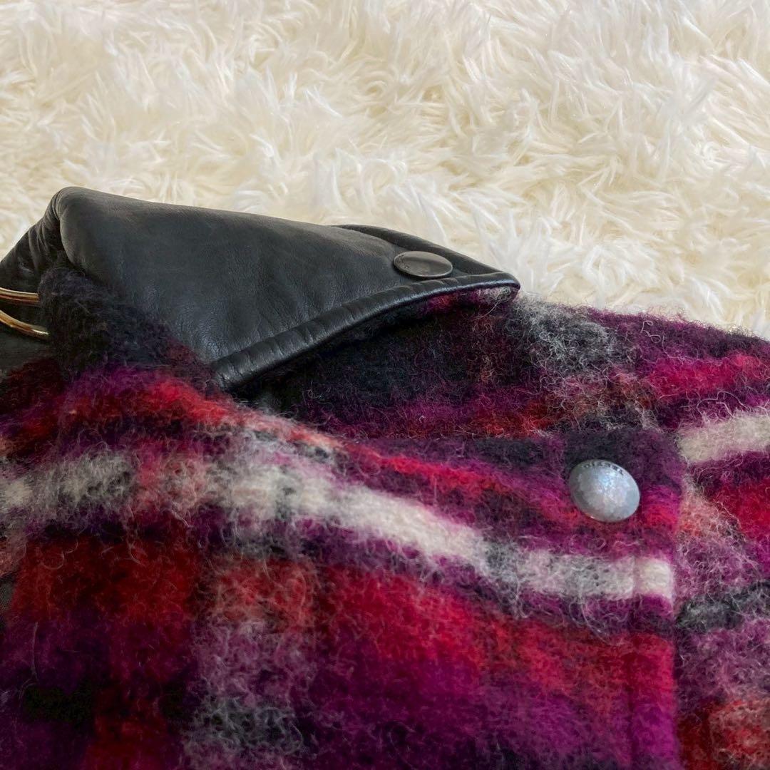 DIESEL チェック柄コート ピンク XS オシャレ カジュアル