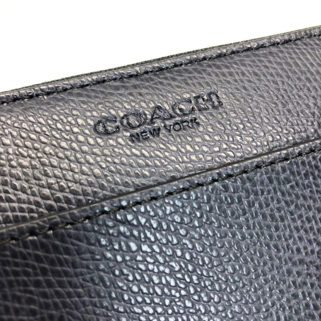 【極美品✨】　COACH コーチ　長財布　メンズ　ネイビー