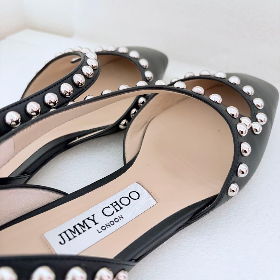 JIMMY CHOO スタッズ付き ブラックパンプス