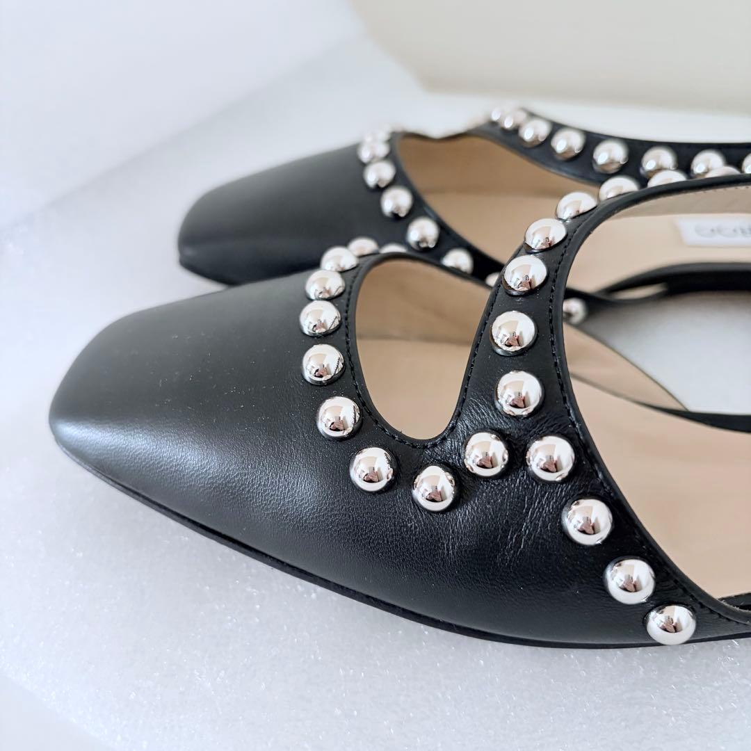 JIMMY CHOO スタッズ付き ブラックパンプス