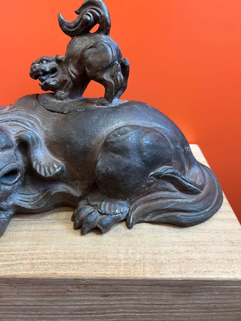 1346  古備前焼　獅子　置物　古美術品　時代物