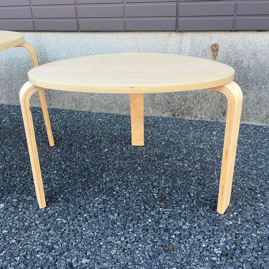 【 美品/送料込み 】IKEA スヴァルスタ ネストテーブル2点セット　バーチ