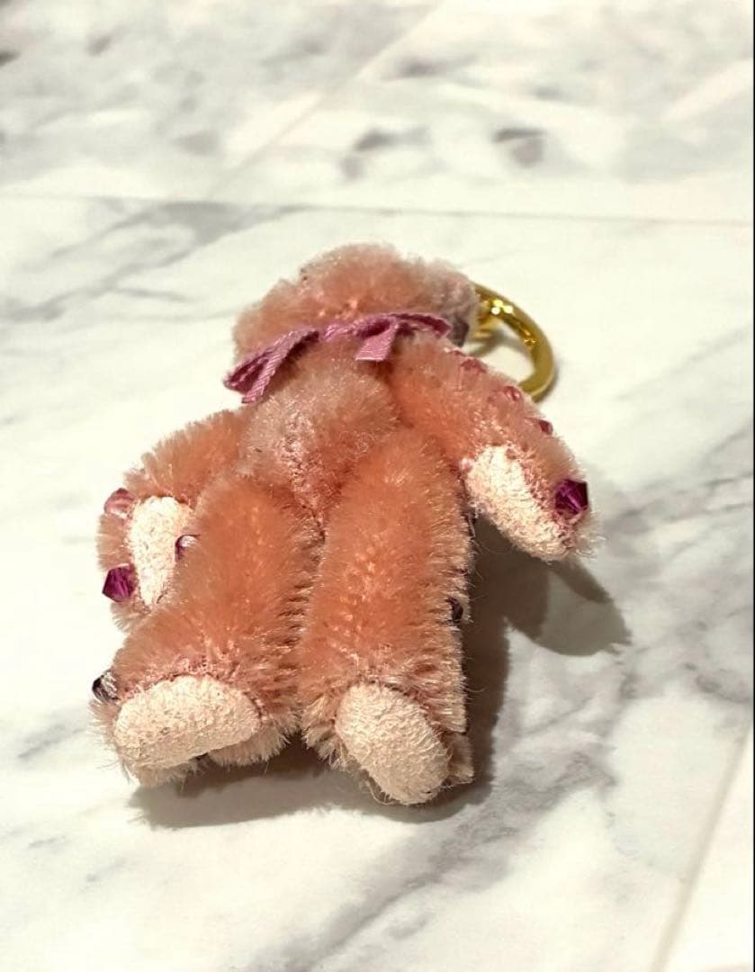 PRADA テディベア　キーホルダー ピンク　キーリング　希少