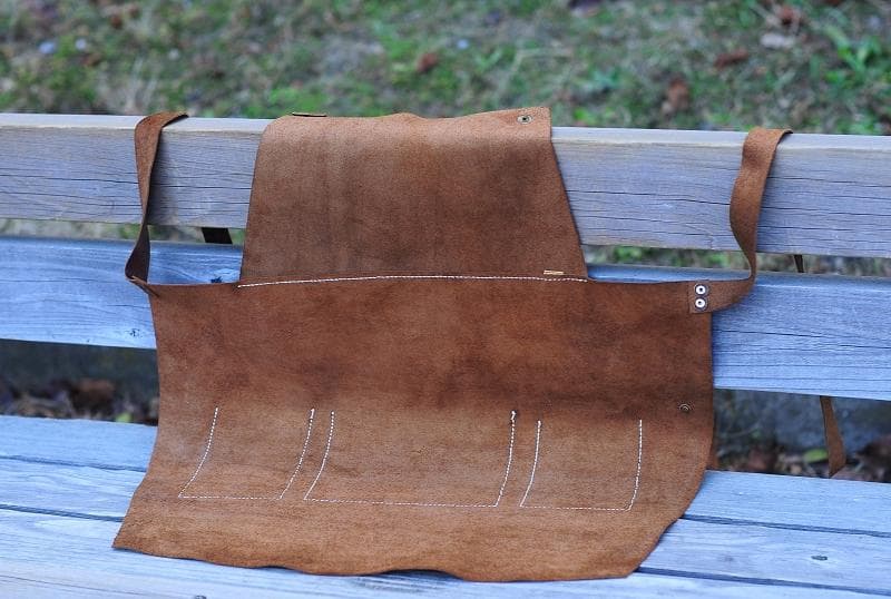 本革　エプロン 工房作業、DIY、ガーデニング、カフェ・革作業・木工
