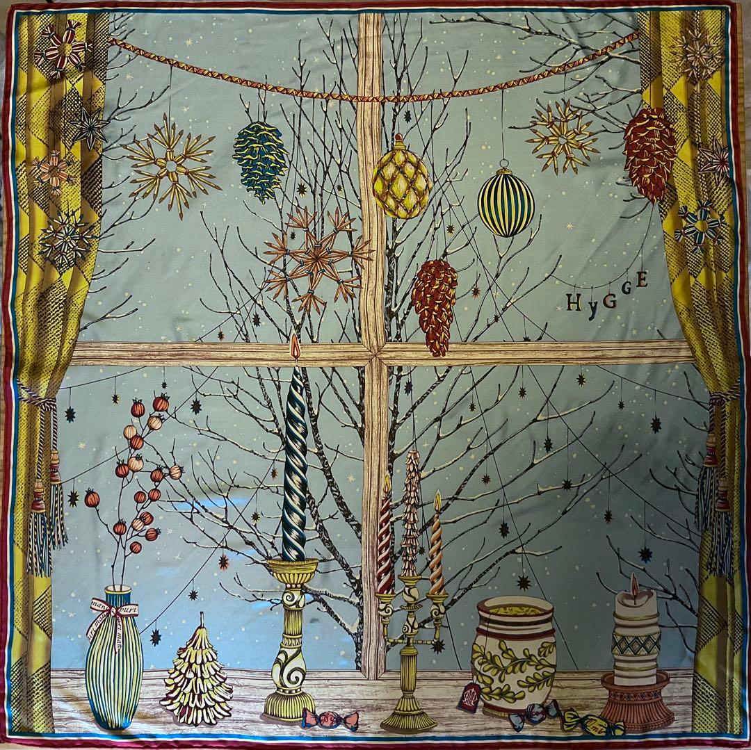 マニプリ シルクスカーフ88 ヒュッゲ ライトブルー