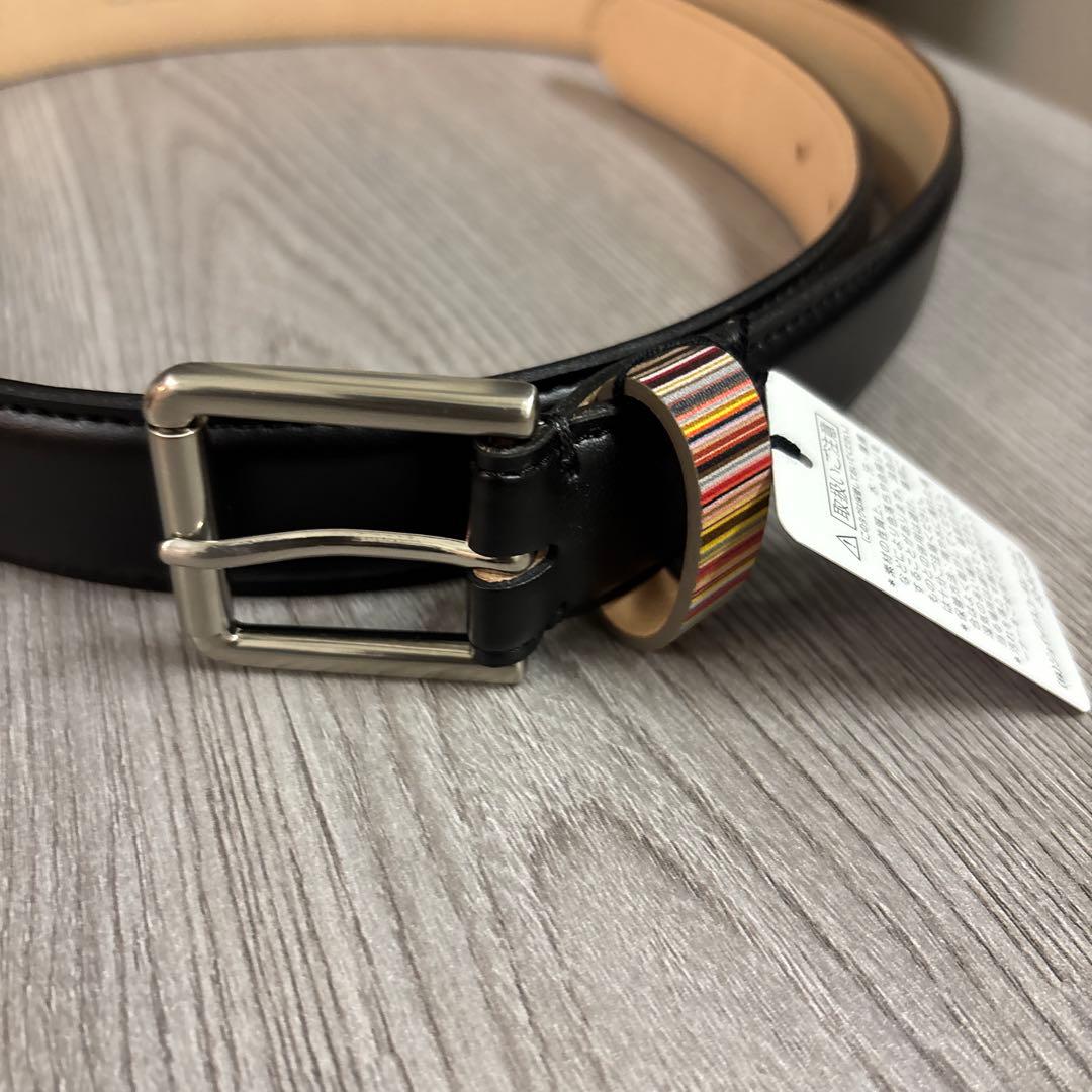 Paul Smith ブラック レザーベルト Mサイズ