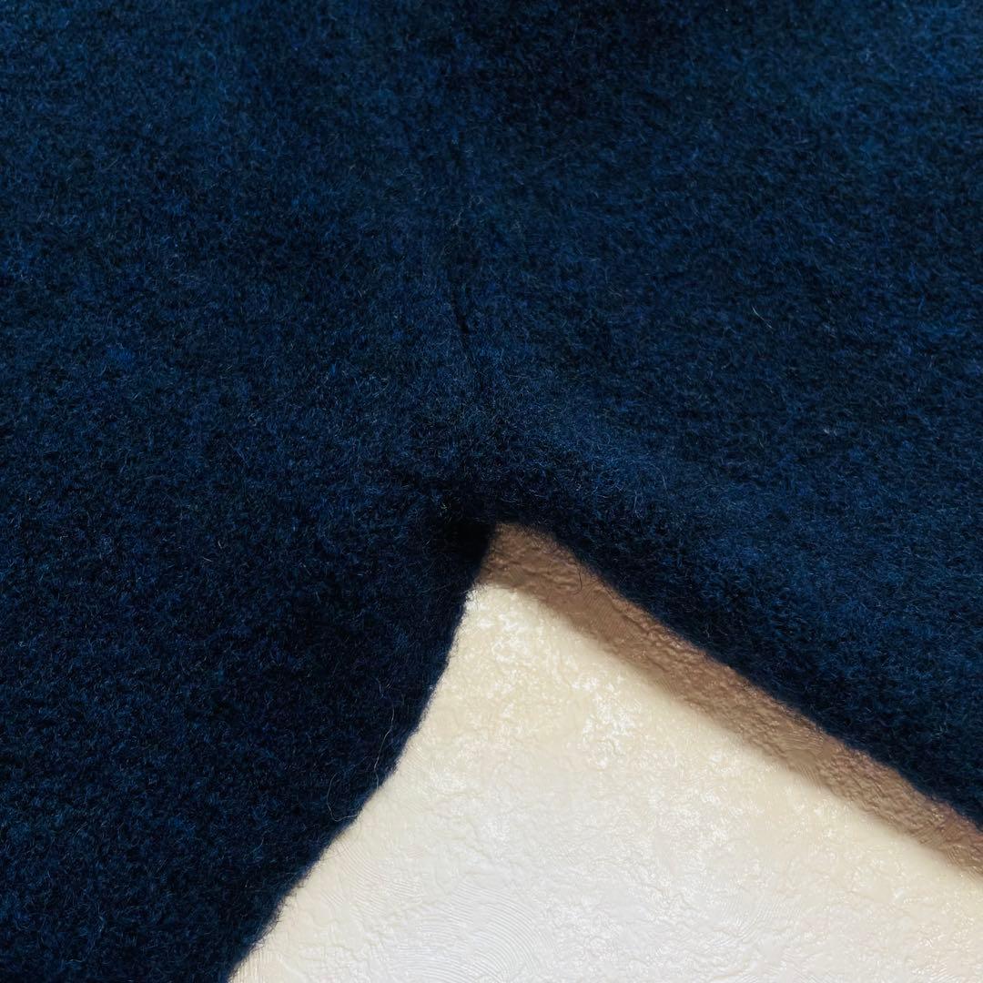 美品✴︎Blamink ヤク混 クルーネック ニット 38 ネイビー ブラミンク