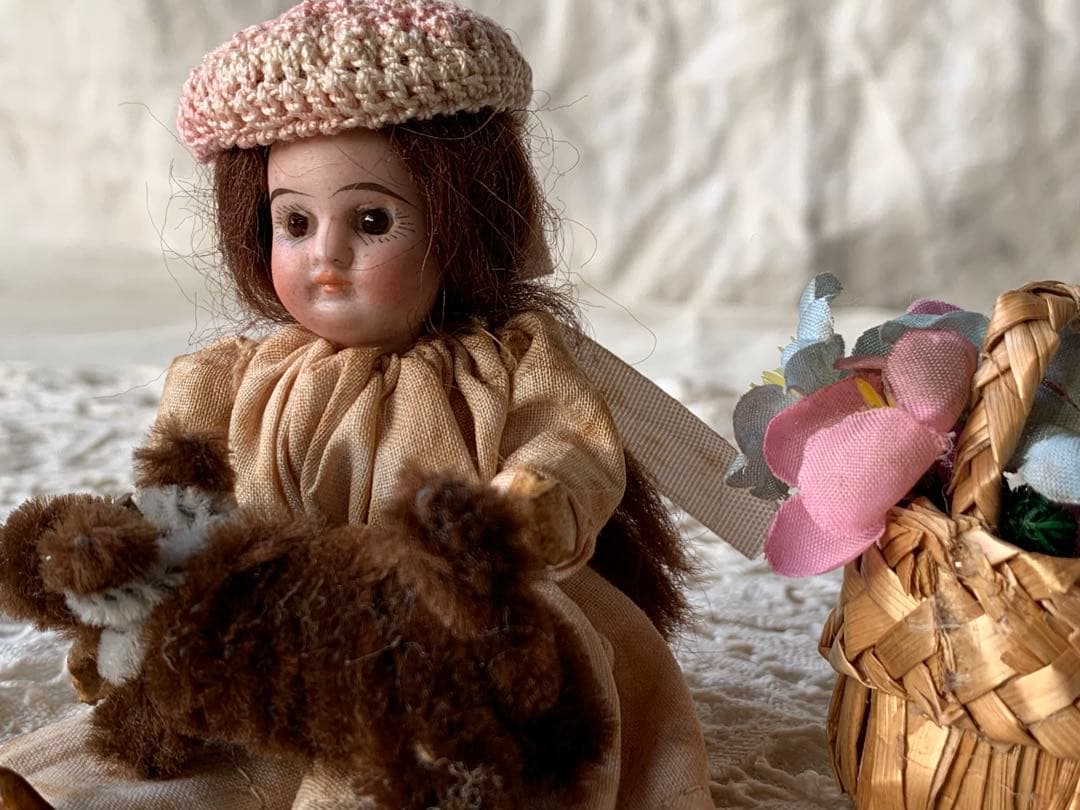 フランスアンティーク 希少 フレンチミニョネット ビスクドール