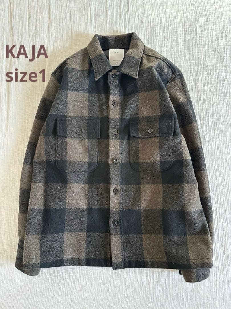ジャケット・アウター KAJA WOOL BUFFALO CHECK CPO JACKET