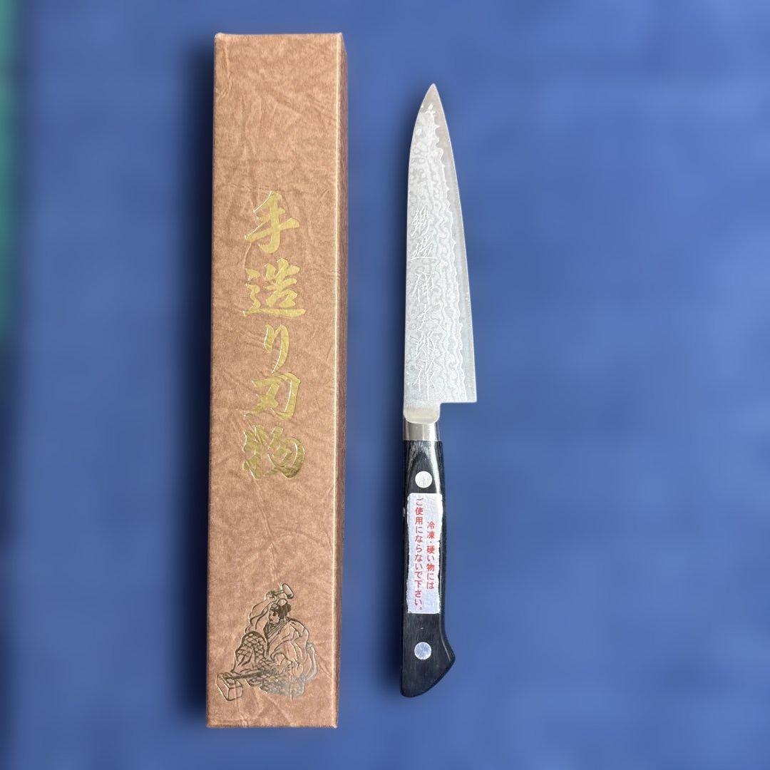 三木刃物製作所　白雲上作　V金10号口金付積層　M107 ペティナイフ　未使用