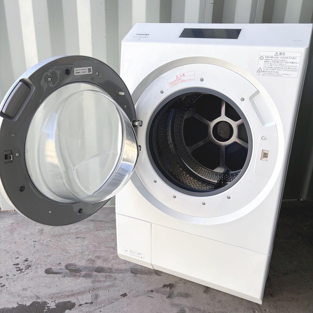 運搬取付無料！超美品ホワイト純正東芝ハイスペックドラム式洗濯乾燥機！完動品！