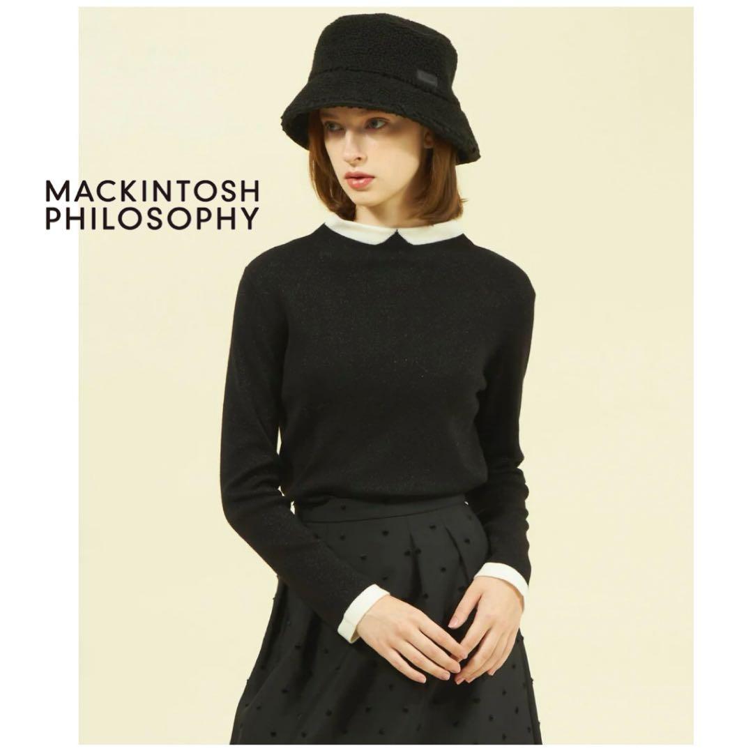【美品】 マッキントッシュフィロソフィー ニット プルオーバー バイカラー