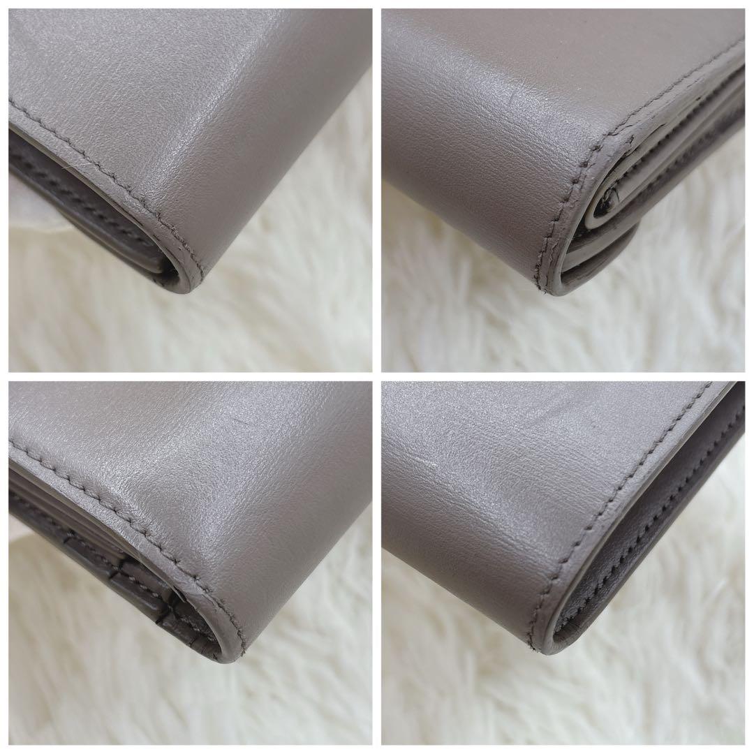 CELINE トリオンフ スモールフラップウォレット 三つ折り グレージュ