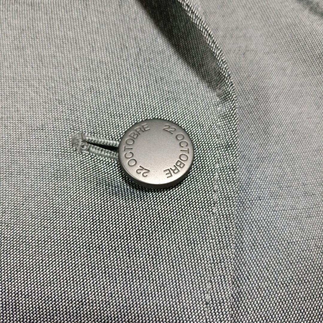 【22OCTOBRE】 セットアップ パンツスーツ　グレー　光沢　【超美品】