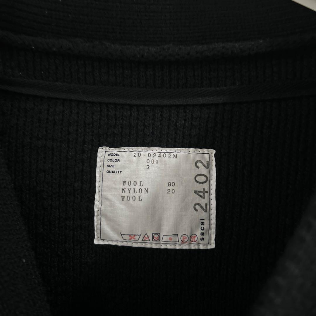 Sacai サカイ 20AW ニットカーディガン サイズ3