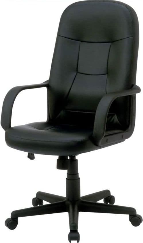 ナカバヤシ OAレザーチェア ハイバック ブラック CCL-002D