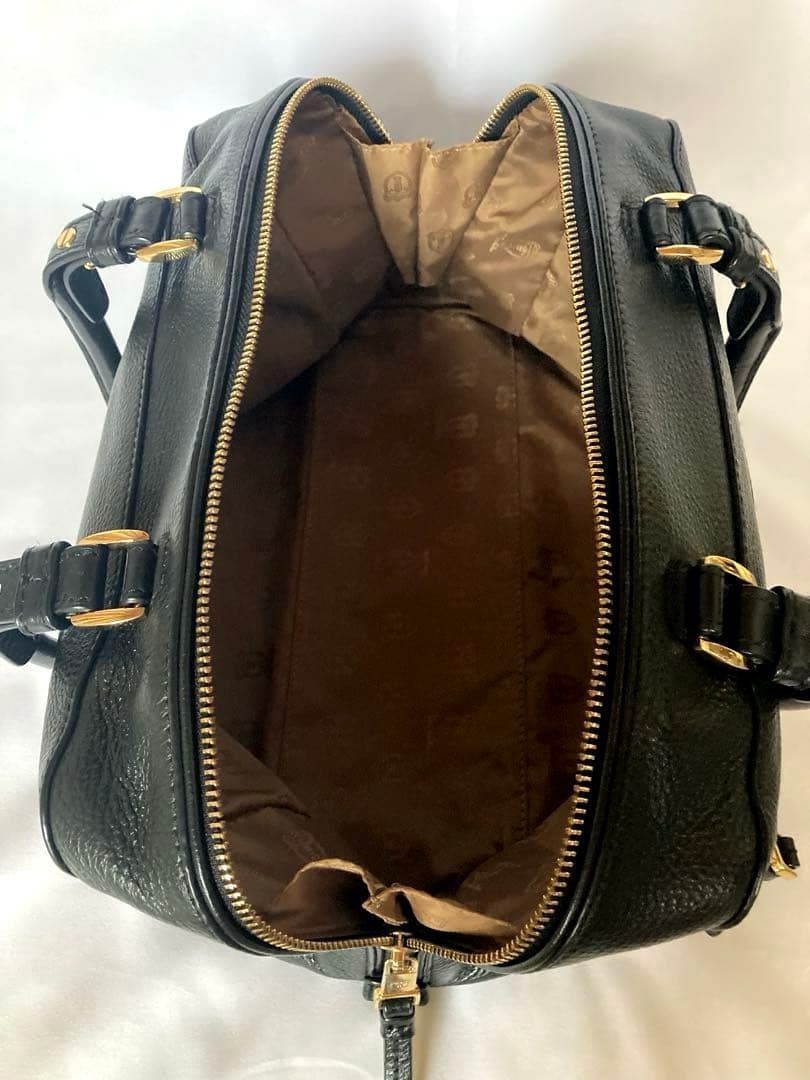 美品　TOPKAPI トプカピ　 VACCHETTA ボストンバッグ　ブラック