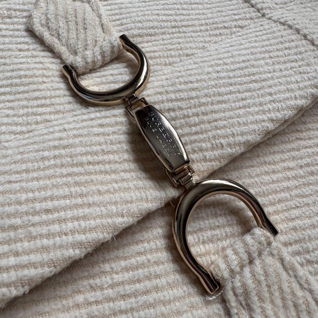 バーバリーブルーレーベル ダッフルコート 金具 ノバチェック 38