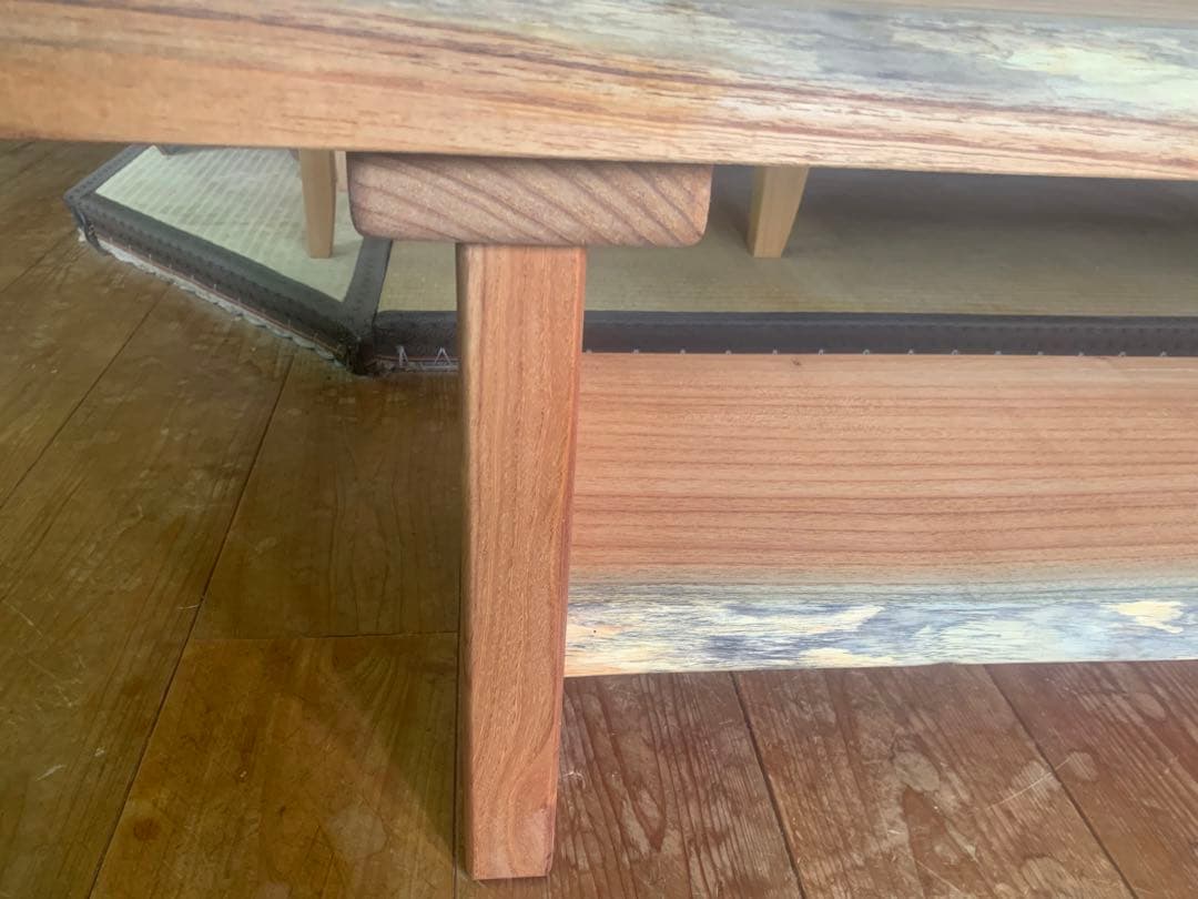 送料込、長期保管セール品♦︎無垢材(栴檀)サイドテーブル、TVボード