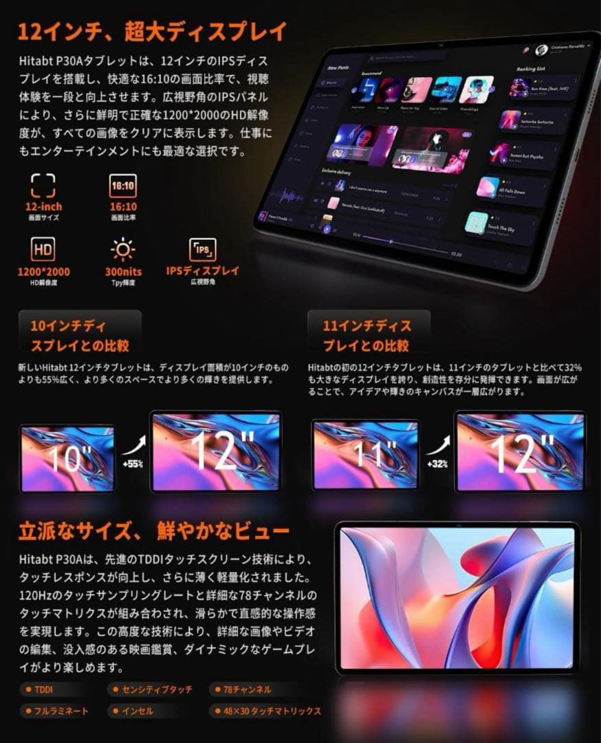 新品　Hitabt P30Aタブレット Android14 高性能G99 2K✨