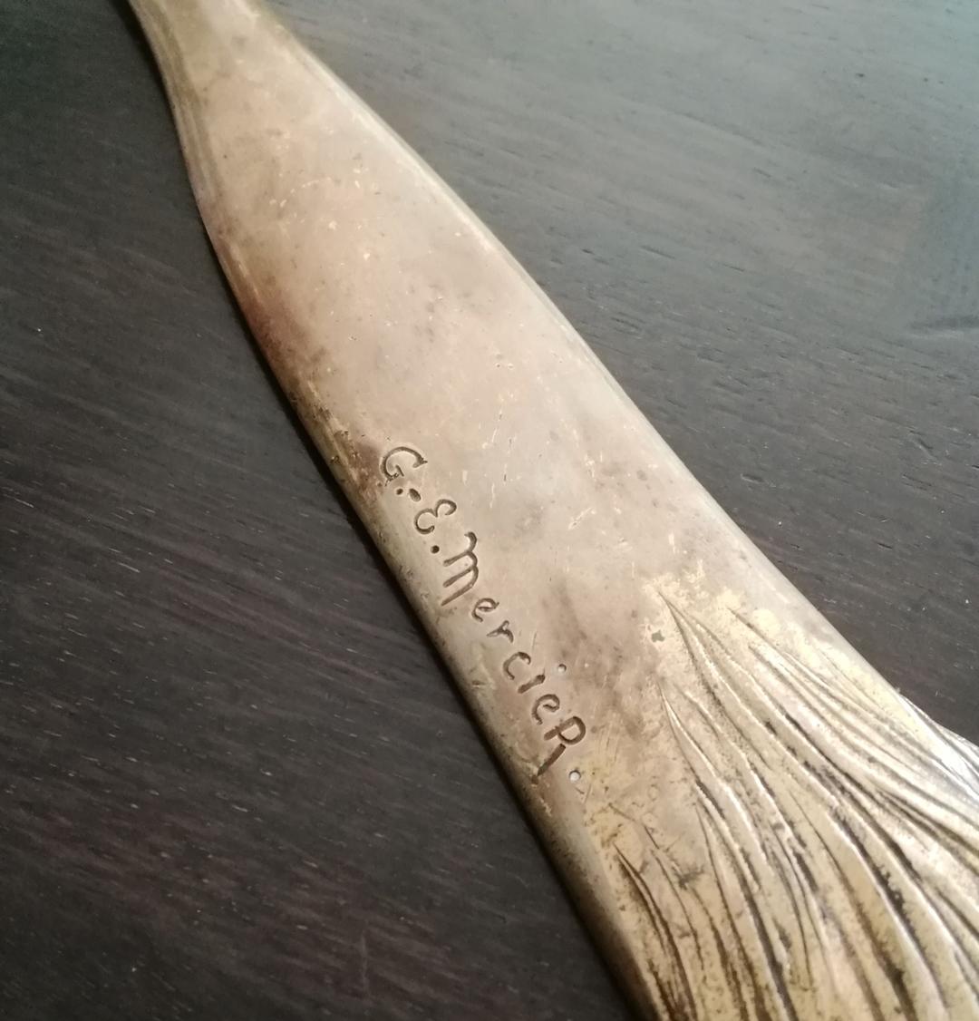逸品　紙切り　ペーパーナイフ　フランスアール・ヌーヴォー　メルシェ　アンティーク