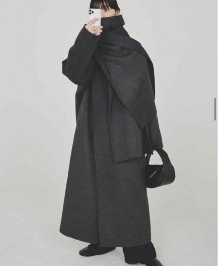 TODAYFUL Stole Wool Coat ストールウールコート　38 M