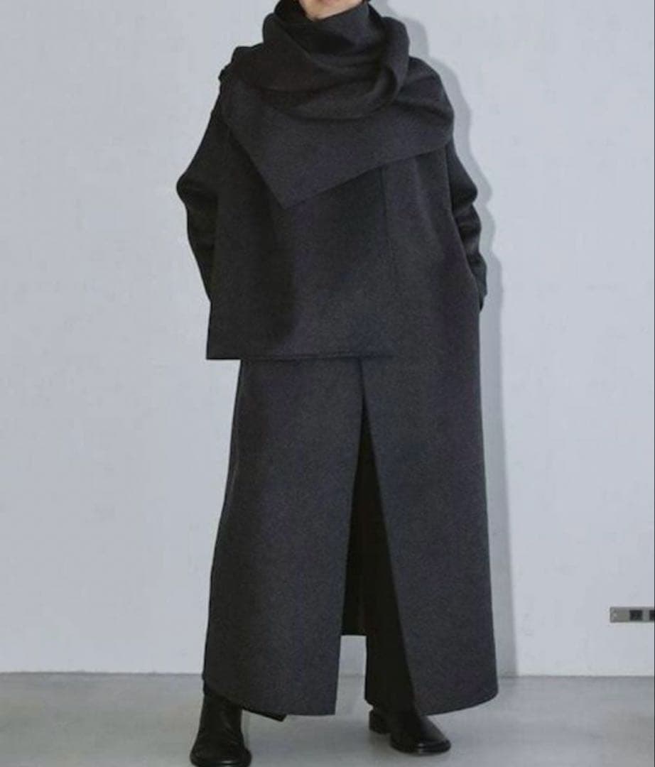 TODAYFUL Stole Wool Coat ストールウールコート　38 M